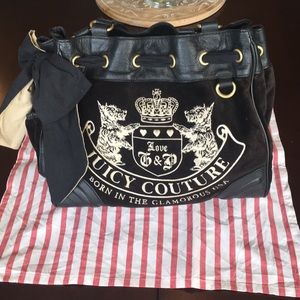 Black Velour Juicy Couture Purse